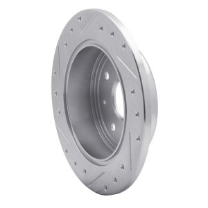 Chevrolet Epica Brake Rotor (1) - Rear Right - R1 Concepts - Drilled & Slotted - Silver - `04-`10